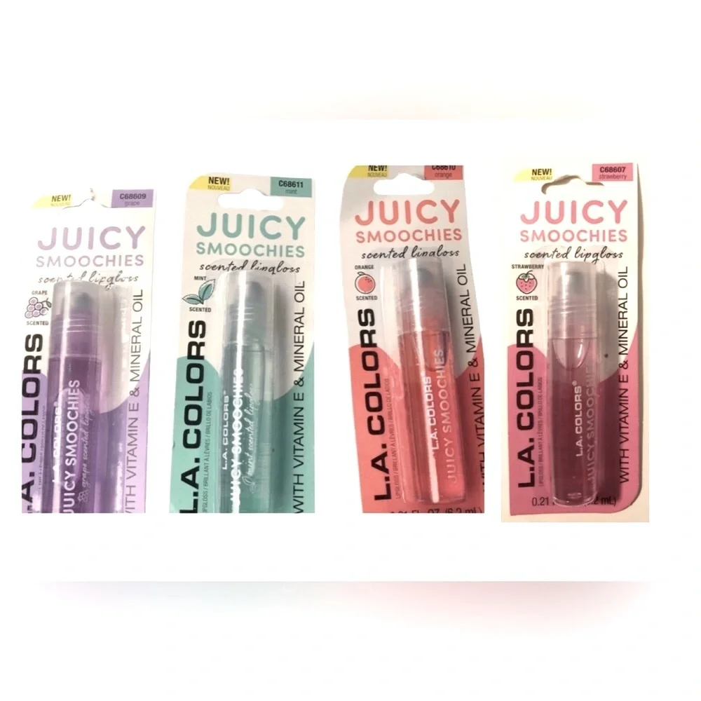 3pk‎ flavored vitamin E lipgloss strawberry grape coconut orange watermelon mint